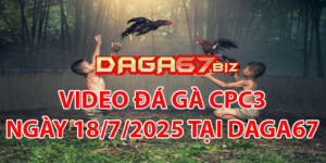 VIDEO ĐÁ GÀ CPC3 NGÀY 18/7/2025 TẠI DAGA67